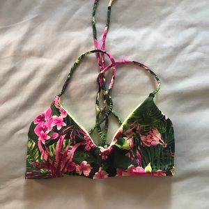 floral reversible bikini top.